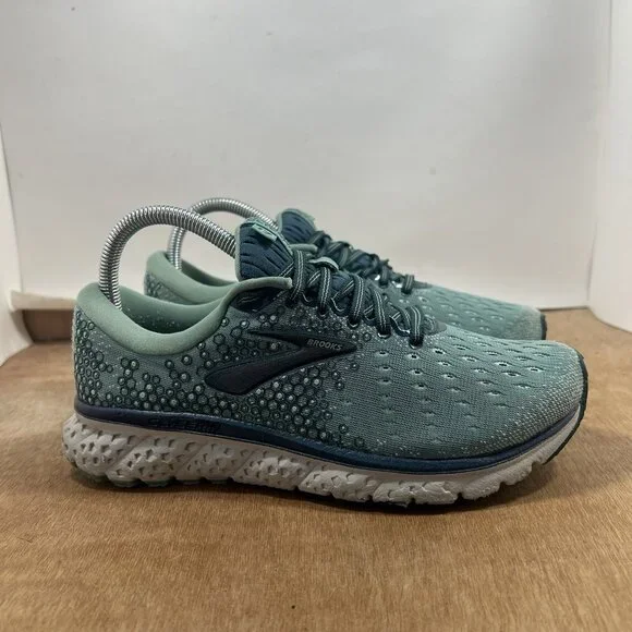 Brooks Glycerin 17 Women Size 8 Green Running Shoes Sneakers - Picture 1 of 9